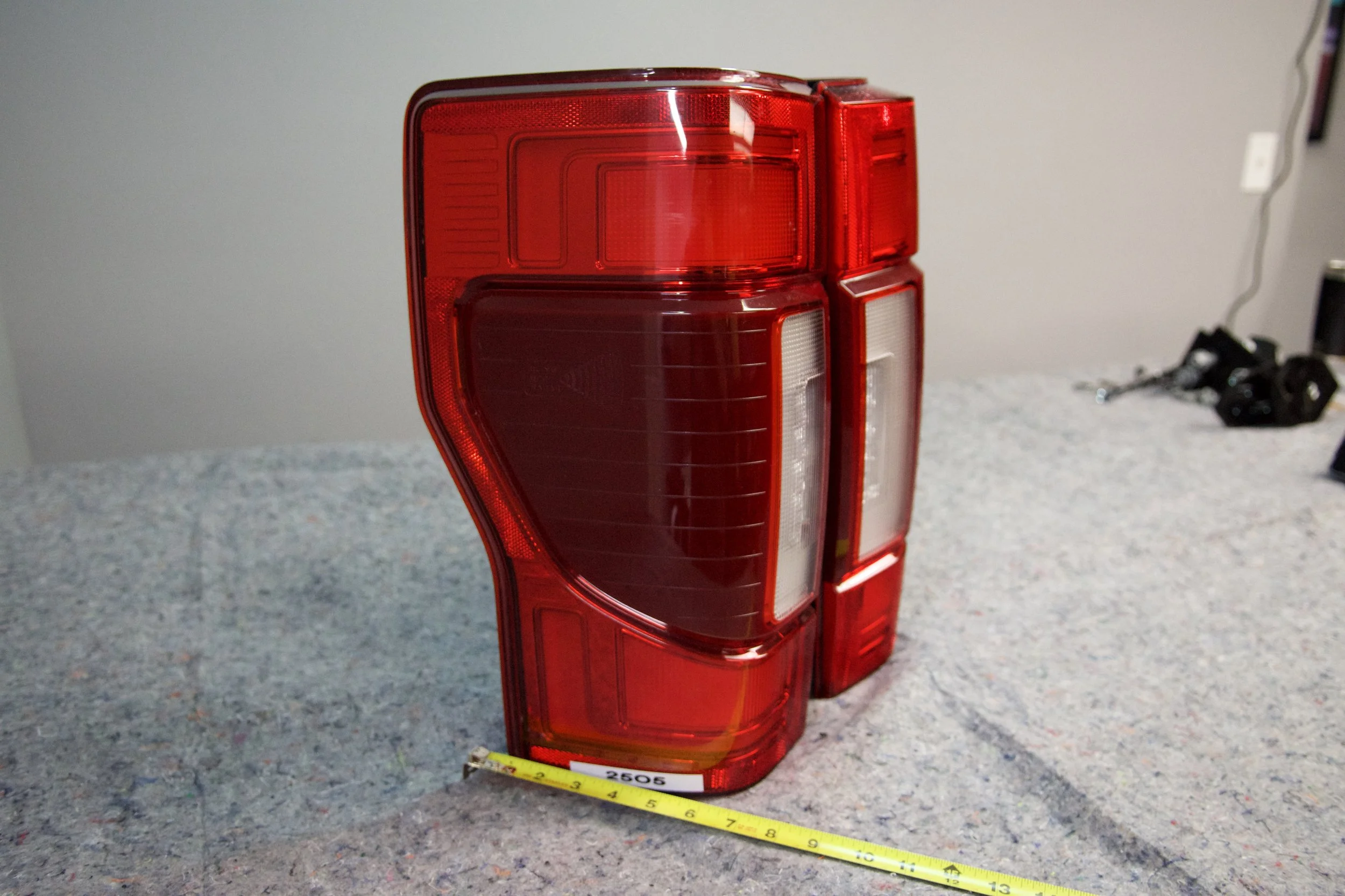 OEM LED Tail Lights with integrated BLIS sensors for Ford vehicles, excellent condition take-offs.