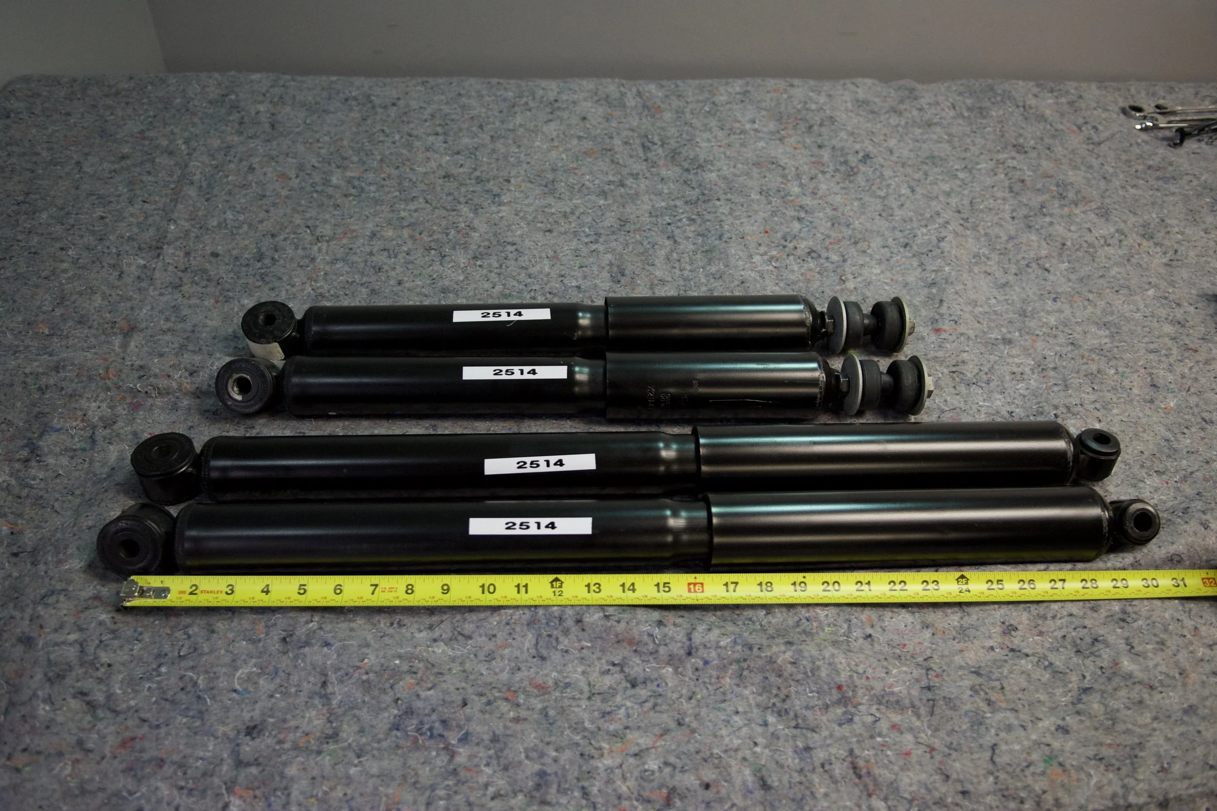 2024 Ford F-350 SRW front and rear shocks – SuperBronco part #2514, complete set.