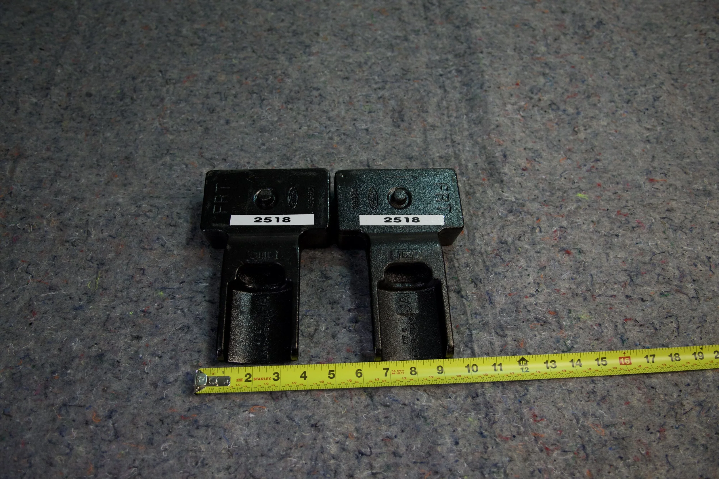 2024 Ford F350 OEM rear 2-inch lift blocks – factory take-off suspension components in excellent condition.