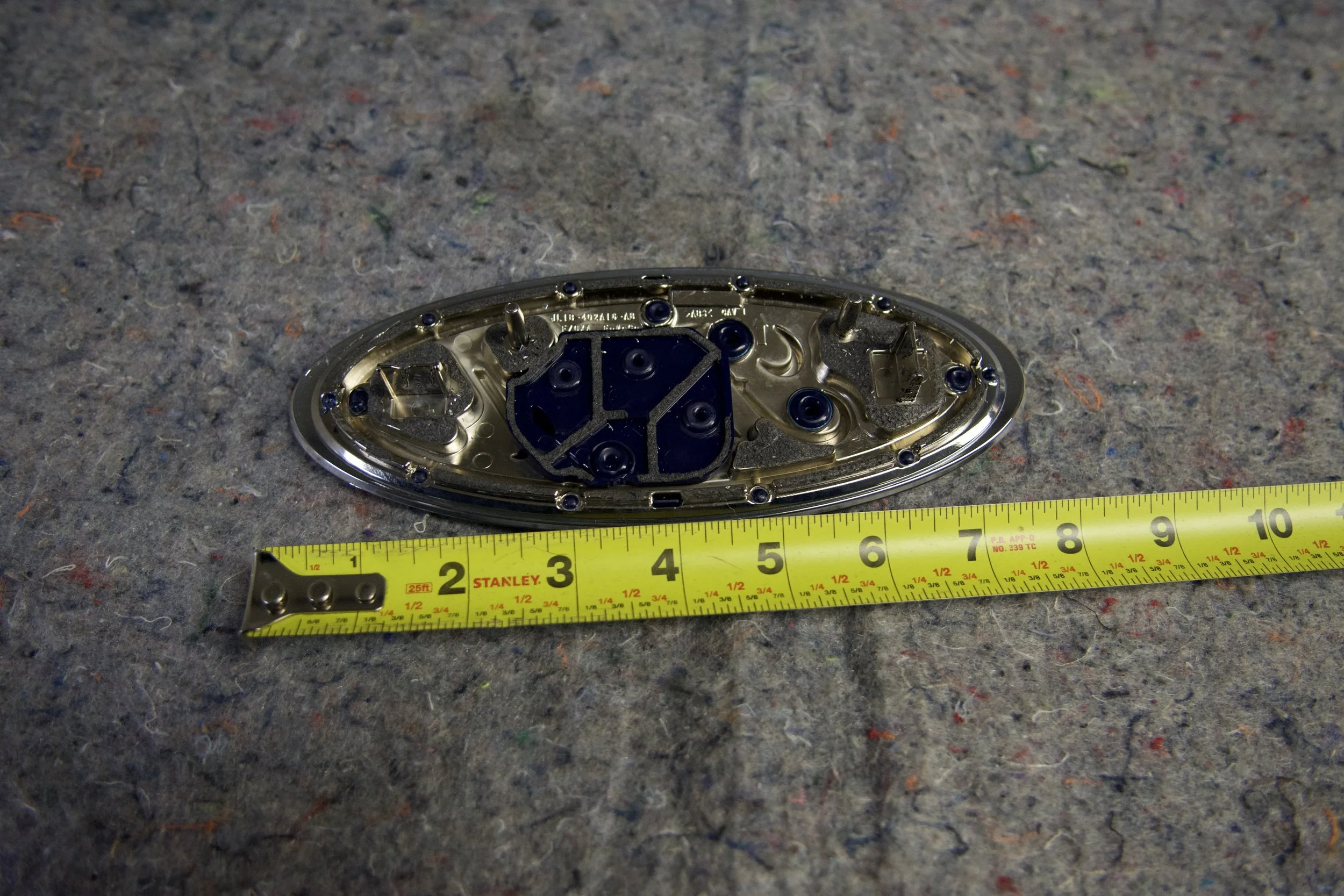 Ford Super Duty chrome blue oval badge 9 inch replacement