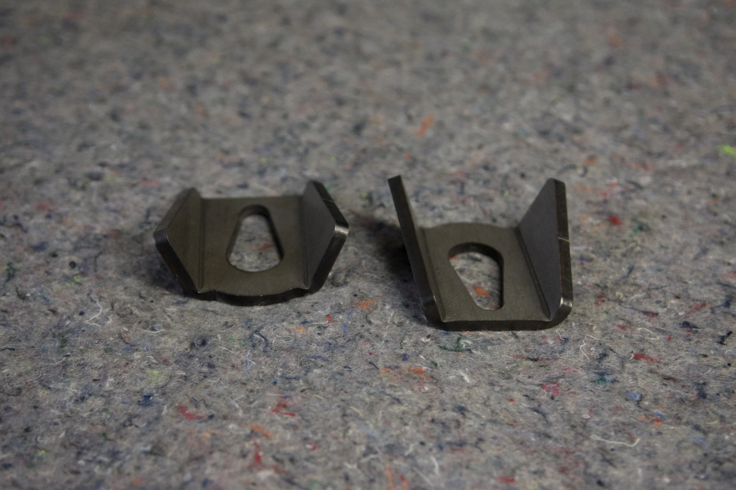 Heavy-duty weld-on ratchet strap tie down brackets (pair). CAD-built, 1/4" steel, CNC bent. Perfect for trailers, bumpers, frames & flatbeds.