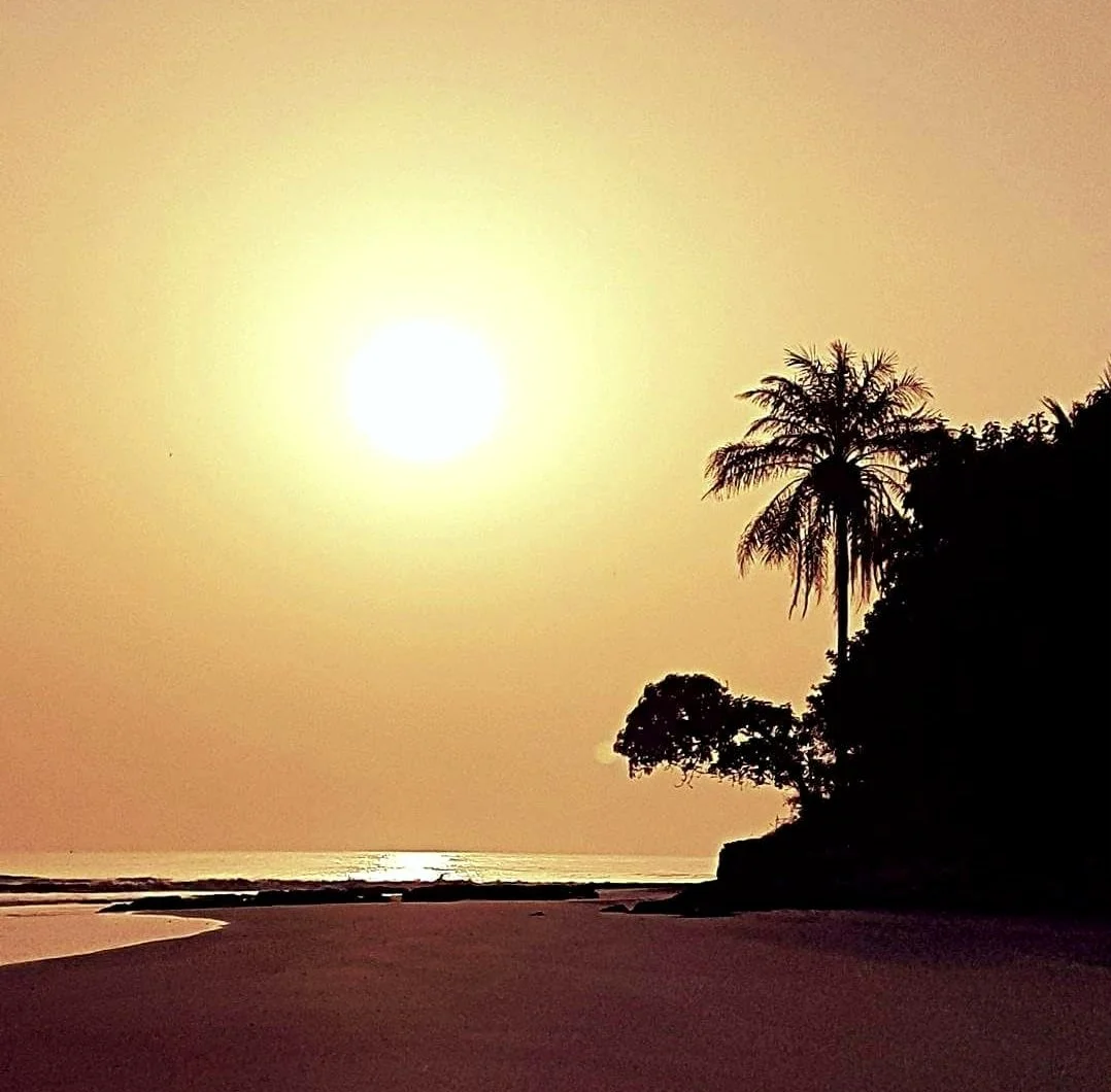 Sunset on the beach in Cap Skirring, Casamance, Senegal