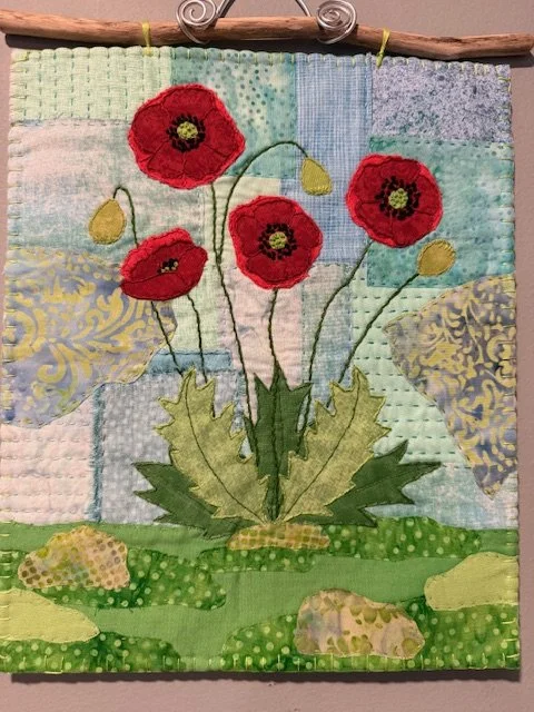 Four Poppies - 10 X 12 1/2 - $50