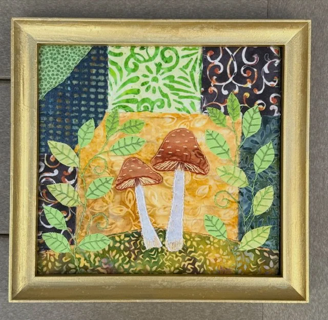 Framed Mushrooms - 9 1/2X9 3/4 - $40