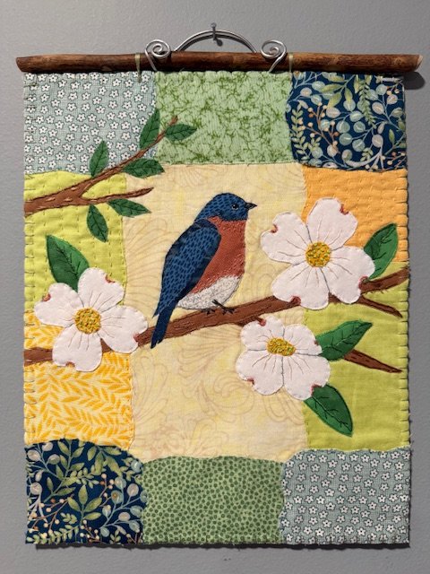 Bluebird and Dogwood - 10 X 12 - $60