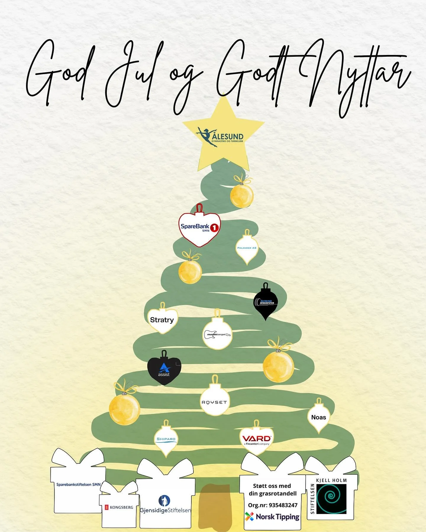 God jul fra oss i &Aring;lesund Gymnastikk og Turnklubb🎄

N&aring;r vi ser tilbake p&aring; 2025, er vi utrolig stolte.
Et &aring;r med hardt arbeid, engasjement og store dr&oslash;mmer er lagt bak oss &ndash; og sammen har vi klart &aring; bygge en