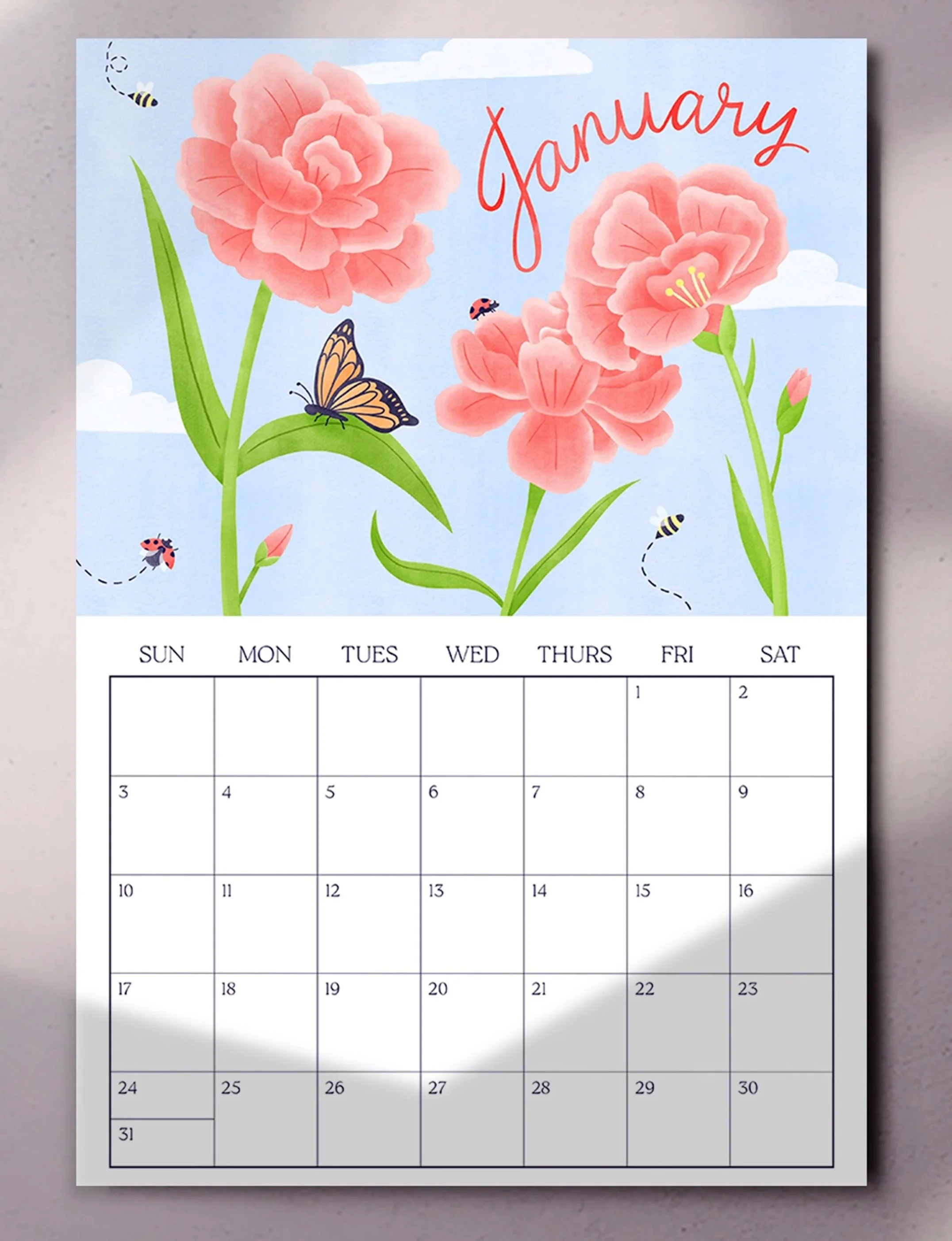 "Birth Blooms Calendar" (2026)