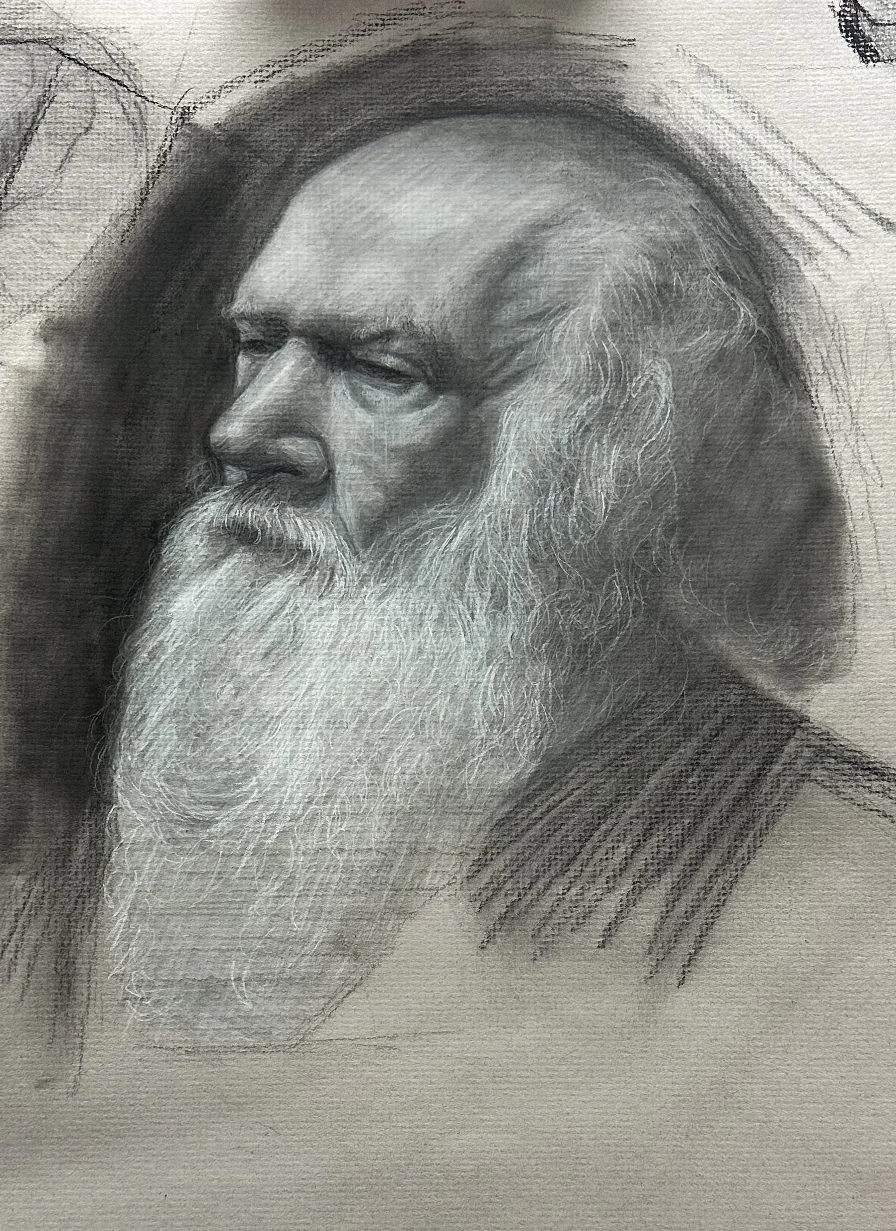 Untitled (2023) - Black & white charcoal