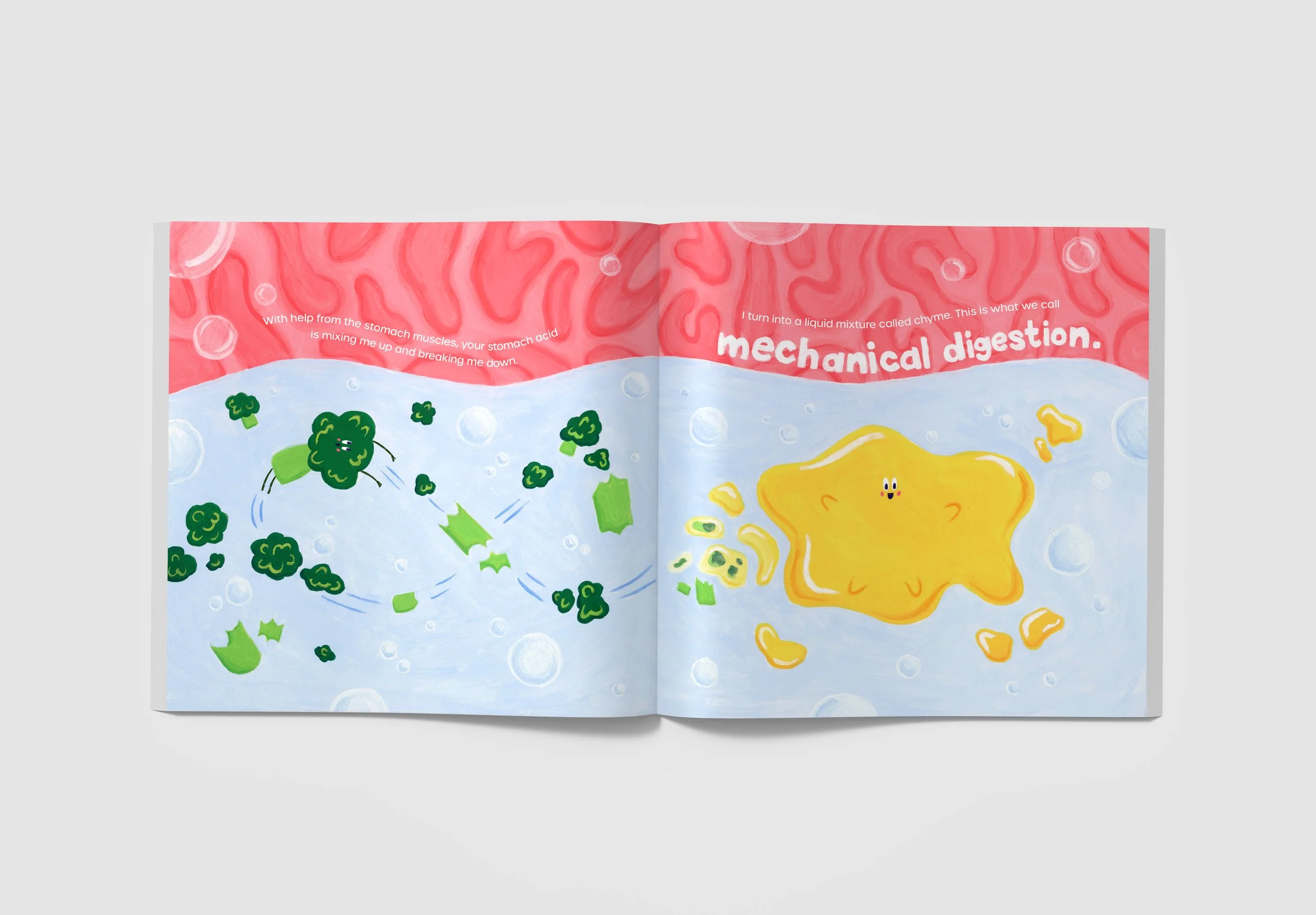 Sample spread from "The Great Digestive Journey" (2026)