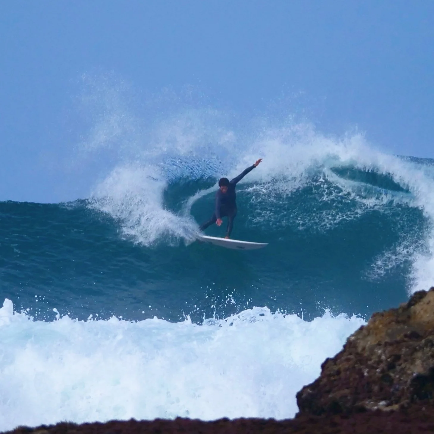 Surfer cutback Coxos Ericeira