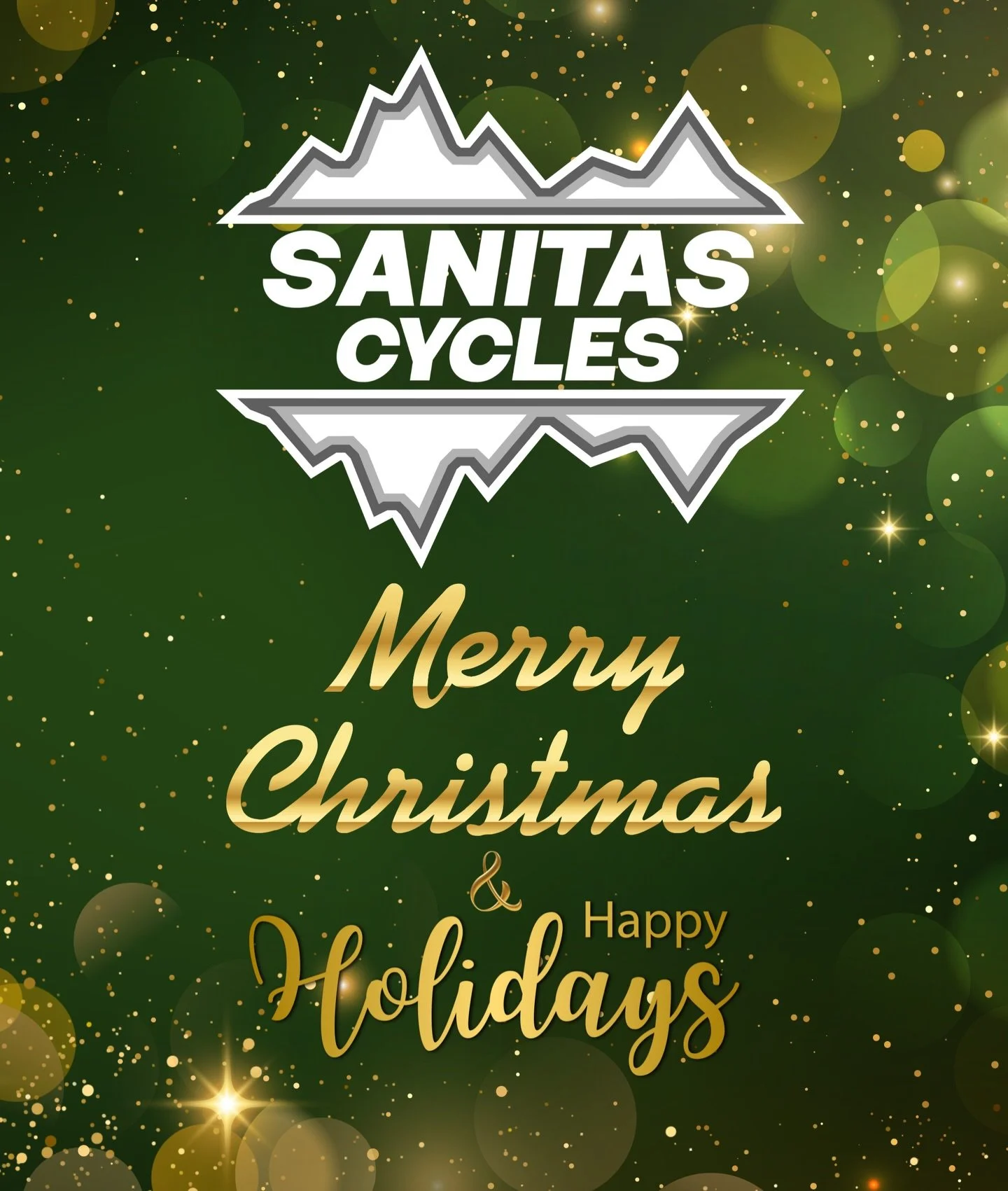 From all of us here in Durango we want to wish you all the best this Holiday Season! 

We will closed from Dec 24-Jan 2.

It has been a wonderful year of events and bike rides. We are thankful to have you all as part of our Sanitas Cycles Family!! 

