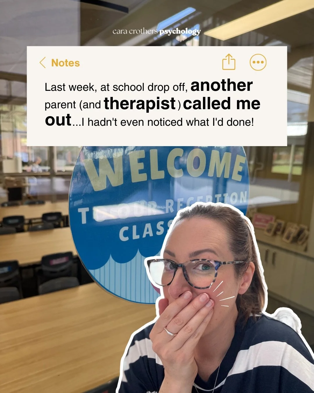 Another therapist just held up a mirror I didn&rsquo;t know I needed.

I&rsquo;ve spent years talking to clients about self-compassion. 

About unlearning perfectionism. About giving yourself the grace you&rsquo;d automatically give others.

But some