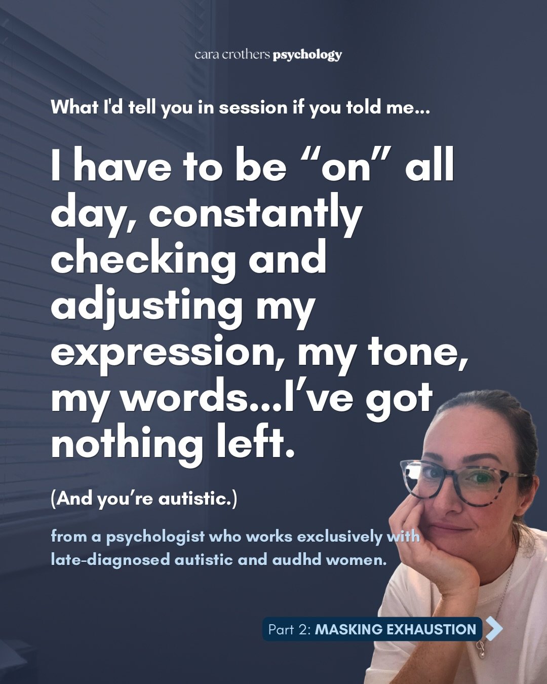 There are eight kinds of autistic tired.

Most of them don&rsquo;t respond to rest &mdash; and getting the response wrong can actually make it worse.

This week: masking tired.

(Did 4 kids&rsquo; birthday parties on the weekend&hellip; FOUR. Hours a