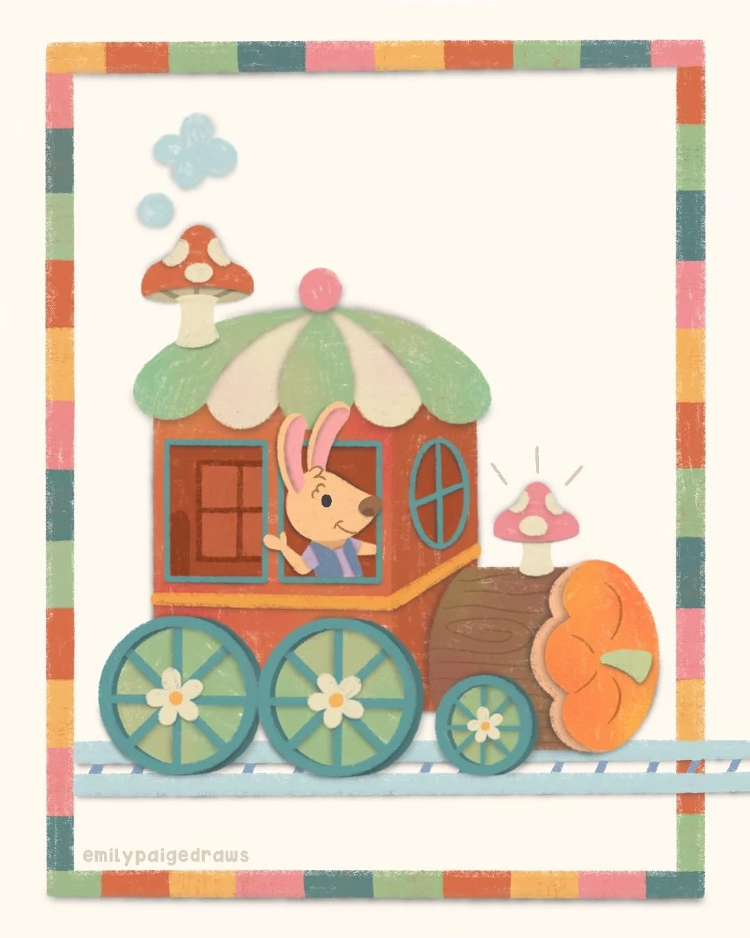peachtober day 17 - whistle✨
#peachtober25 #peachtober25whistle 

all aboard the woodland train!

this was one of the prompts that I was the most nervous about coming up with an idea for, but then it ended up being one of my favorite pieces! 

tune i