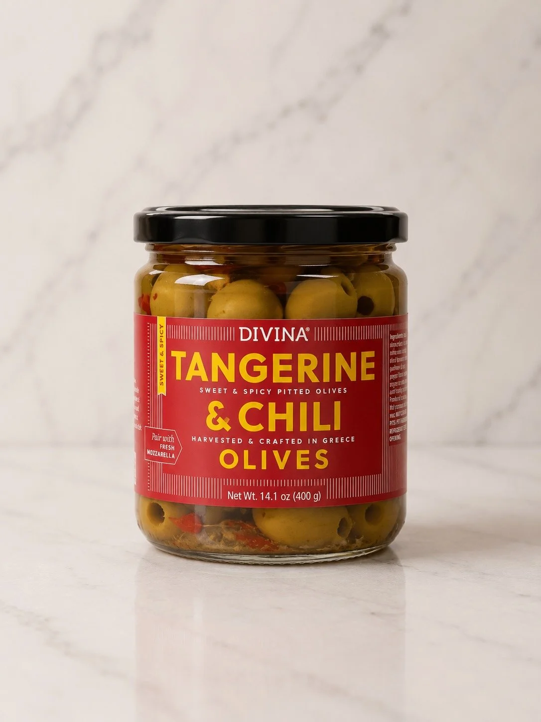 Tangerine & Chili Marinated Olives