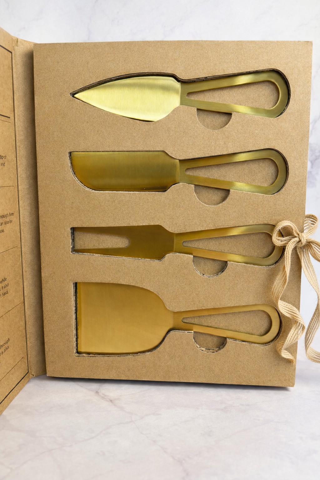 Champagne Gold Cheese Knives Set