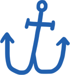 A blue anchor illustration