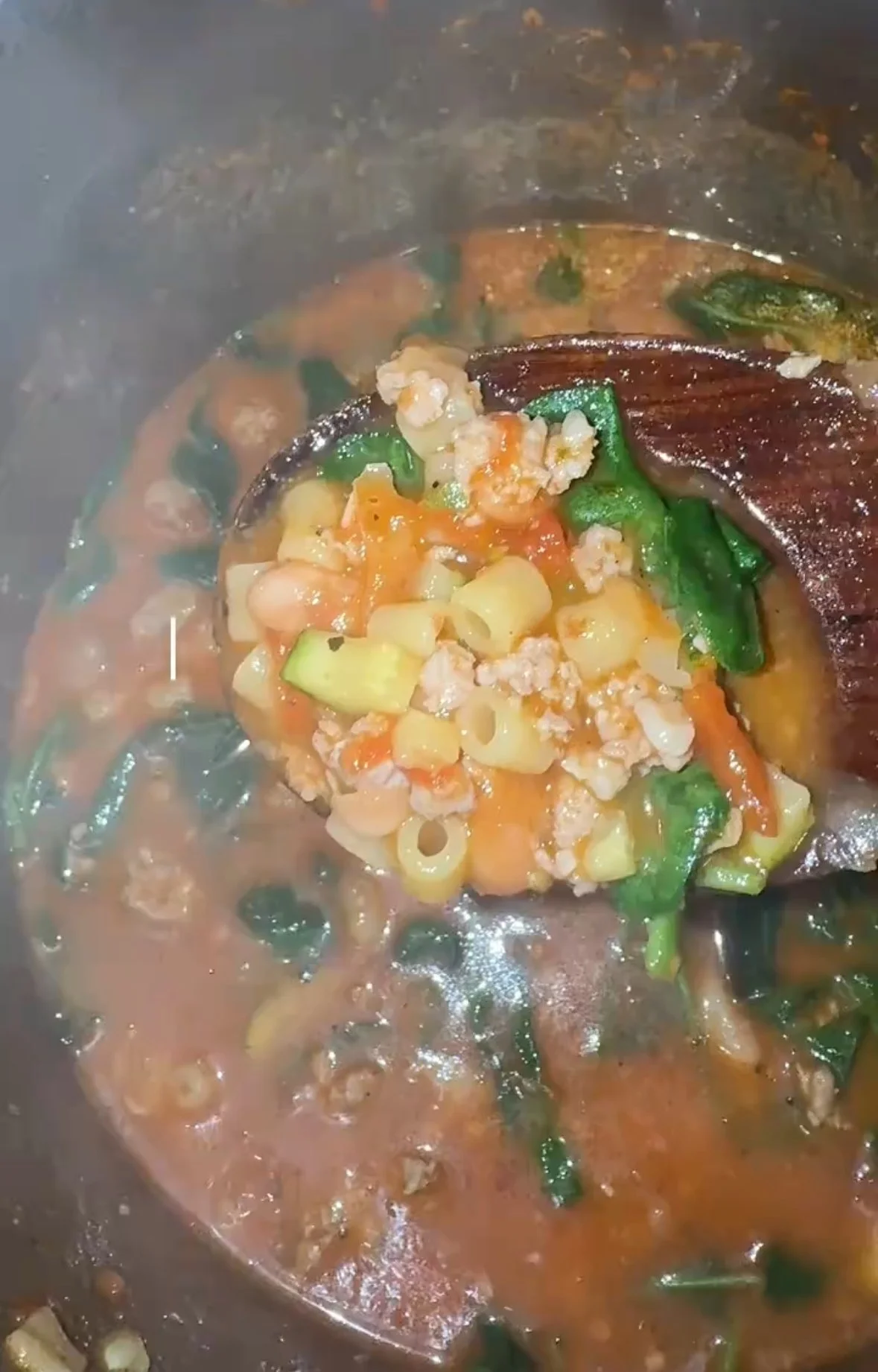 Creamy Tuscan Sausage and White Bean Soup