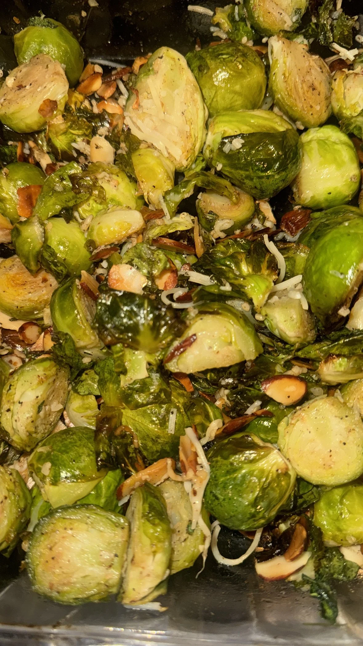 Garlic-Sage Brussel Sprouts with Toasted Almonds