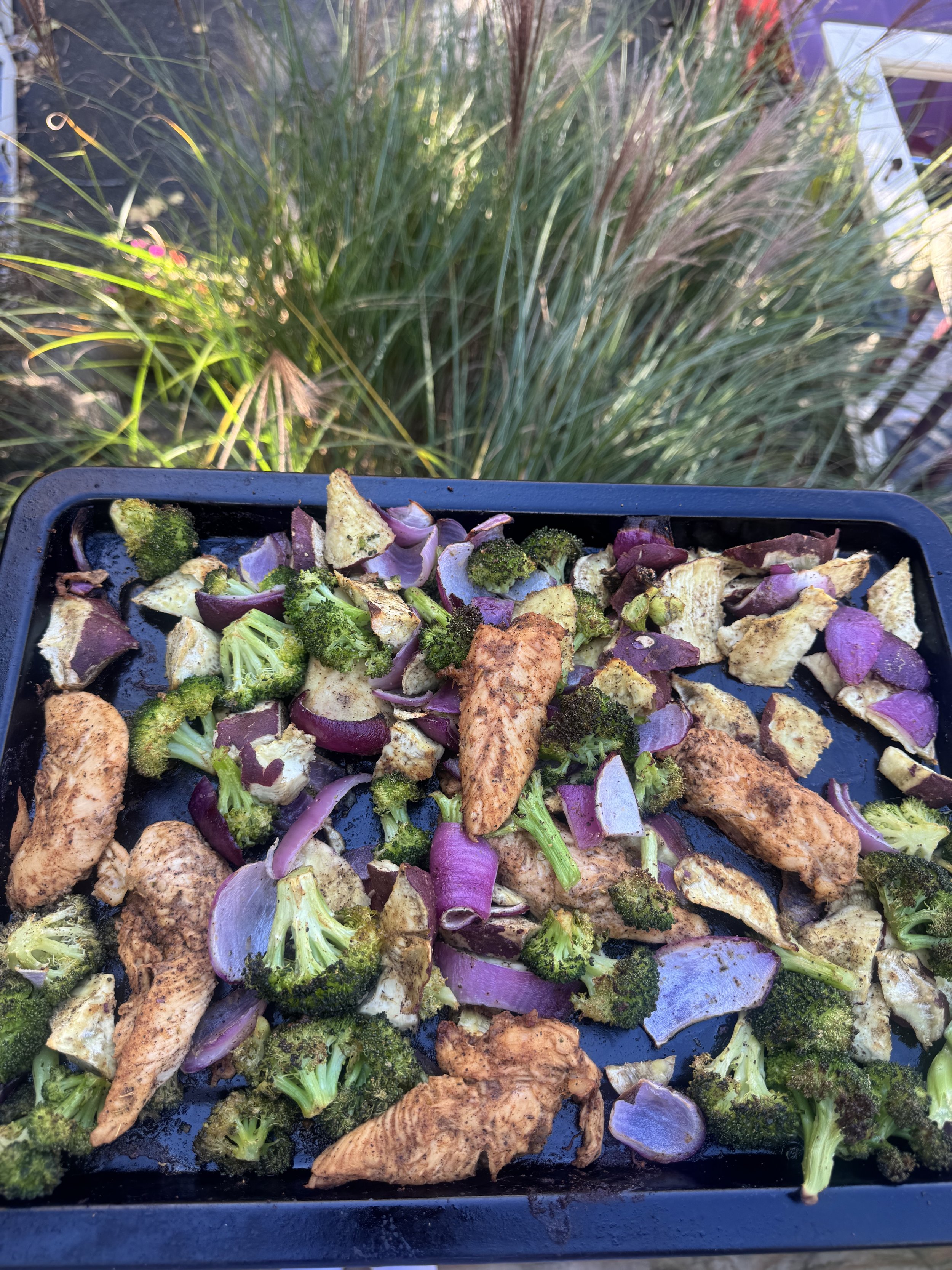 Maple Dijon Chicken &amp; Vegetable Sheet Pan