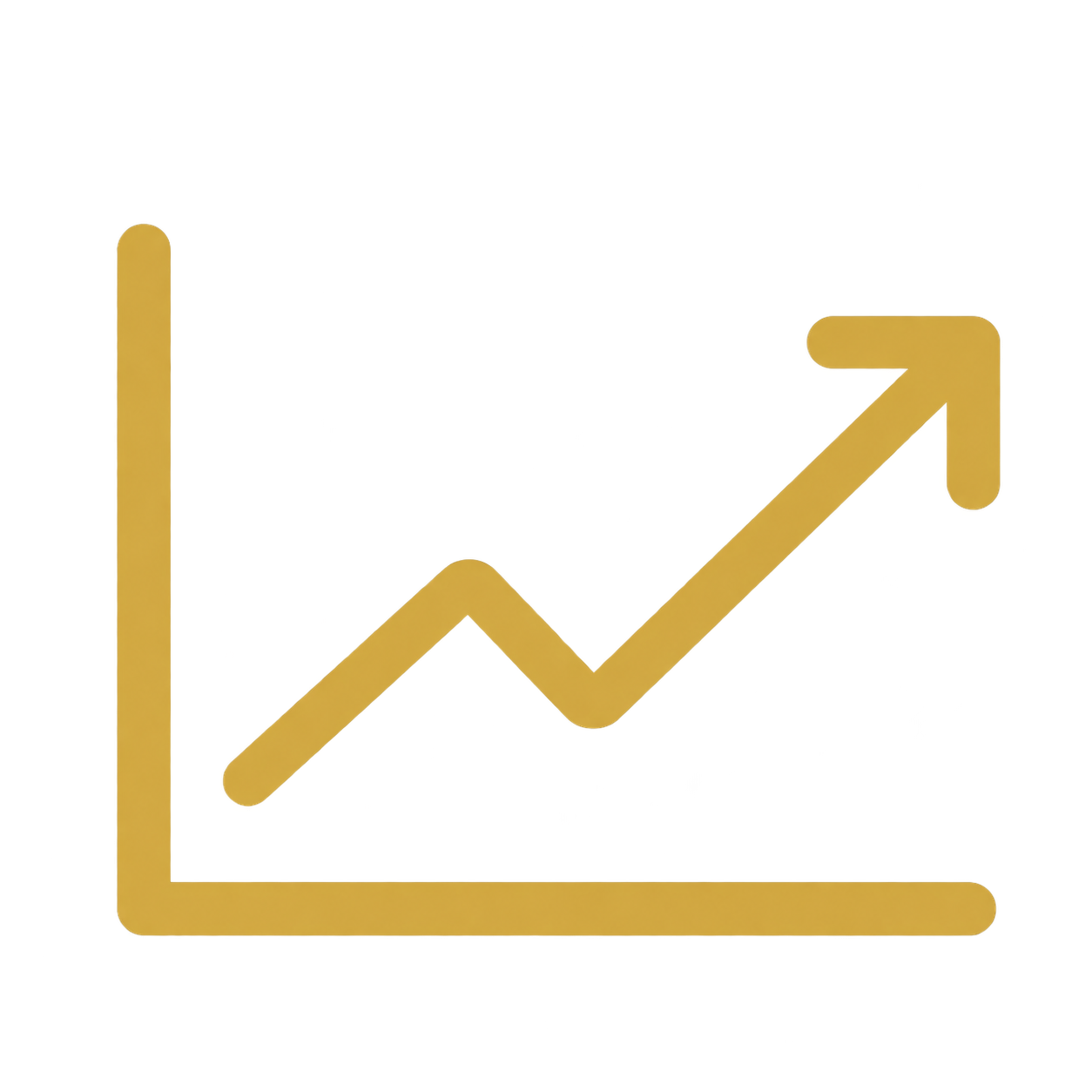 Icon of a rising financial forecast line