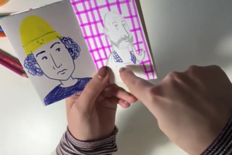 Livro Leporello de Retratos