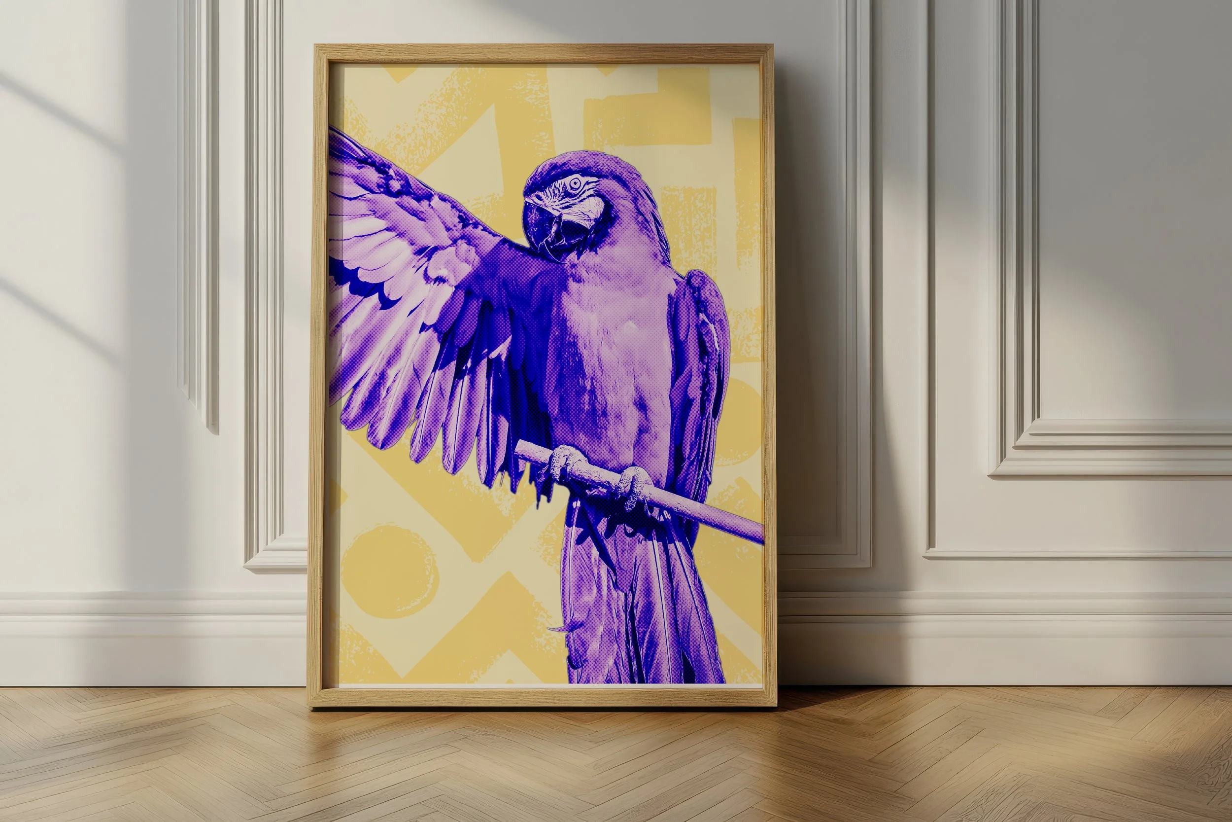 parrot woodframe wainscotting.jpg