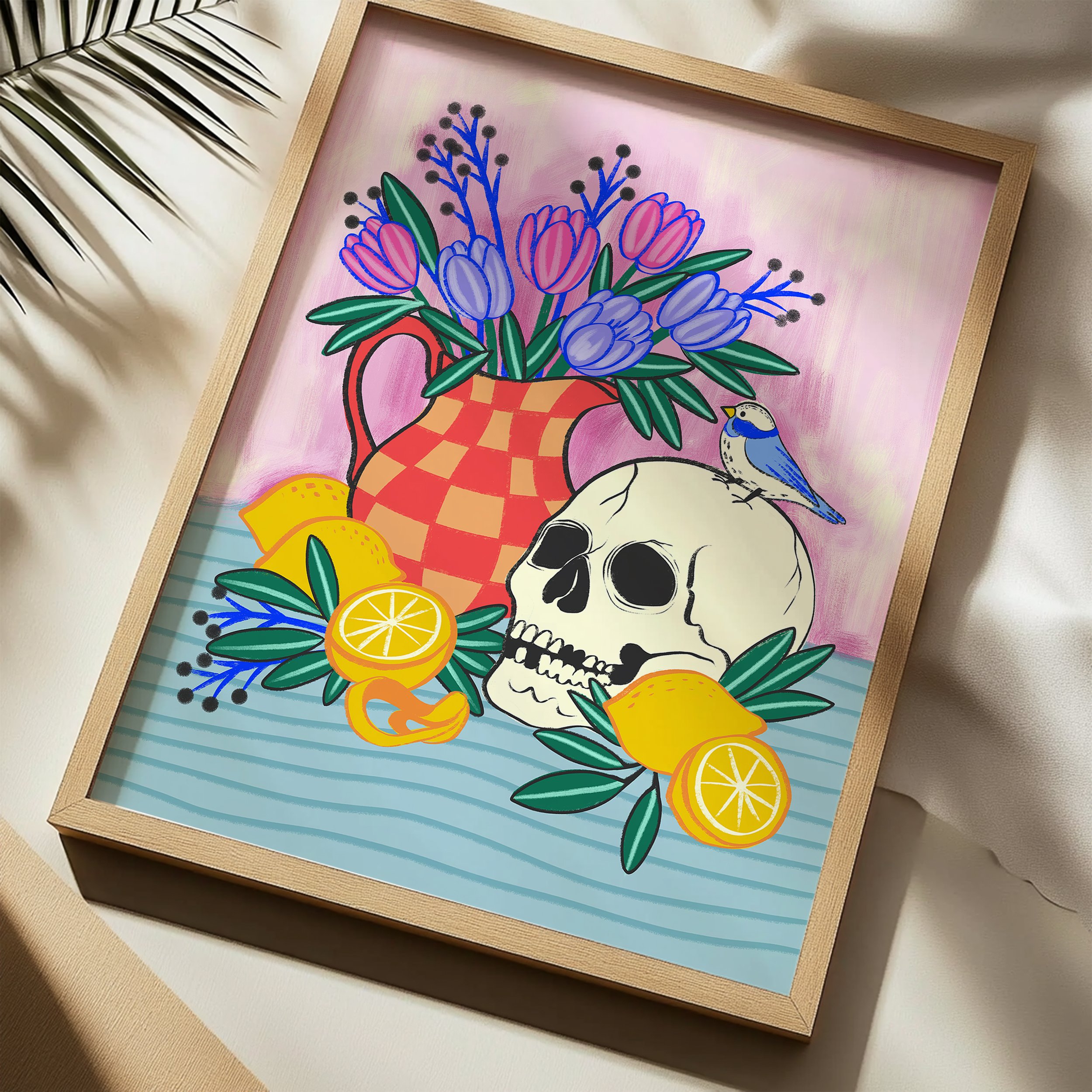 skull lemon bird floral still life 2.jpg