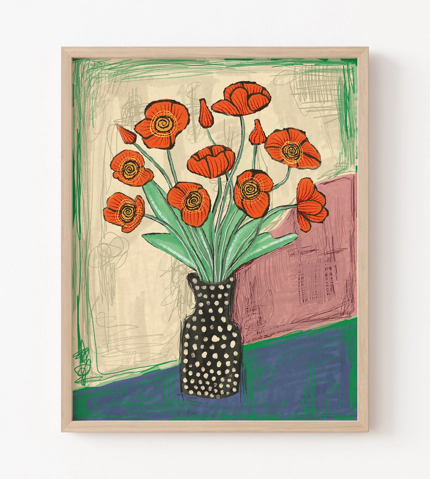 Bold Poppies Art Print