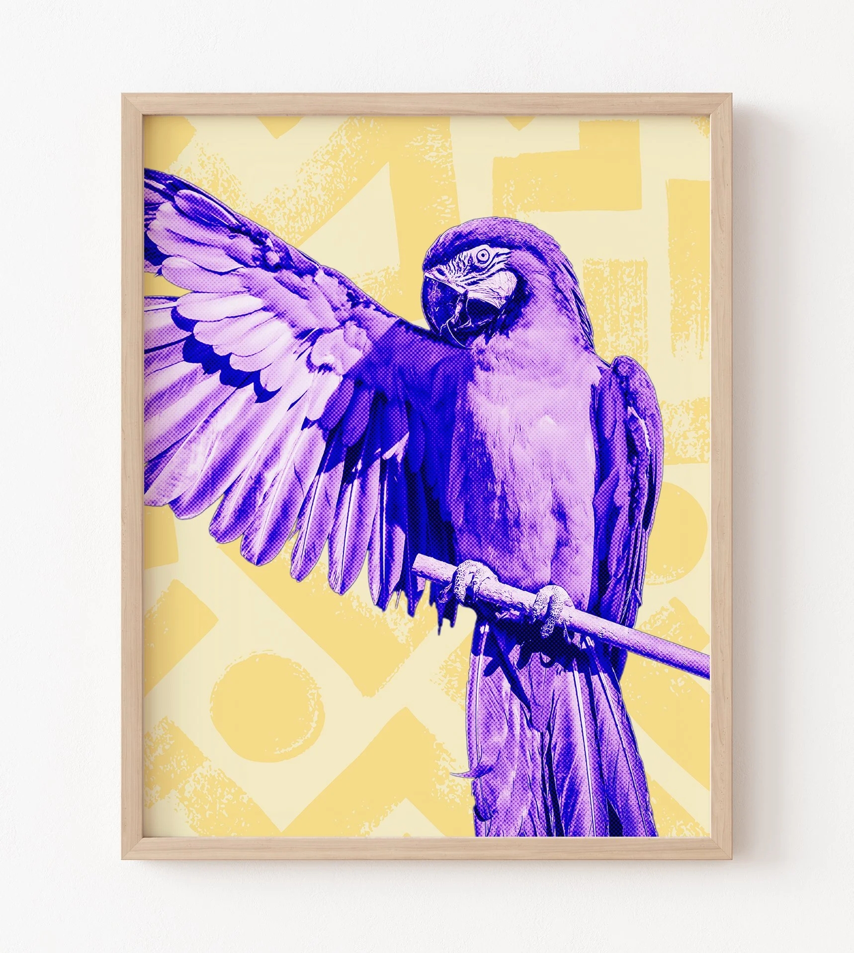 Purple Parrot Wall Art