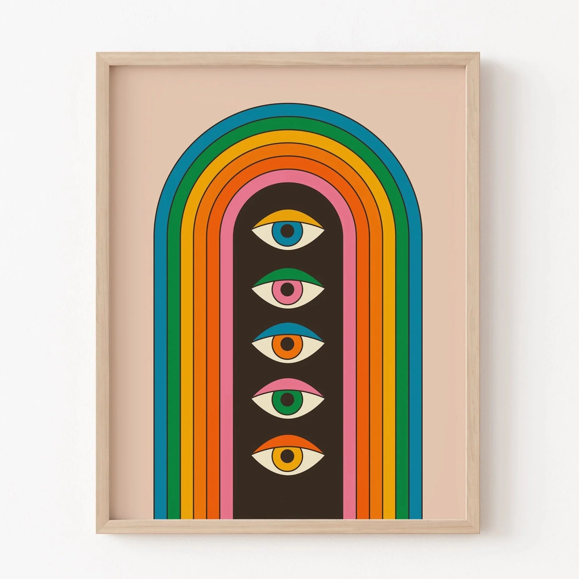 Rainbow Eye Illustration Art Print