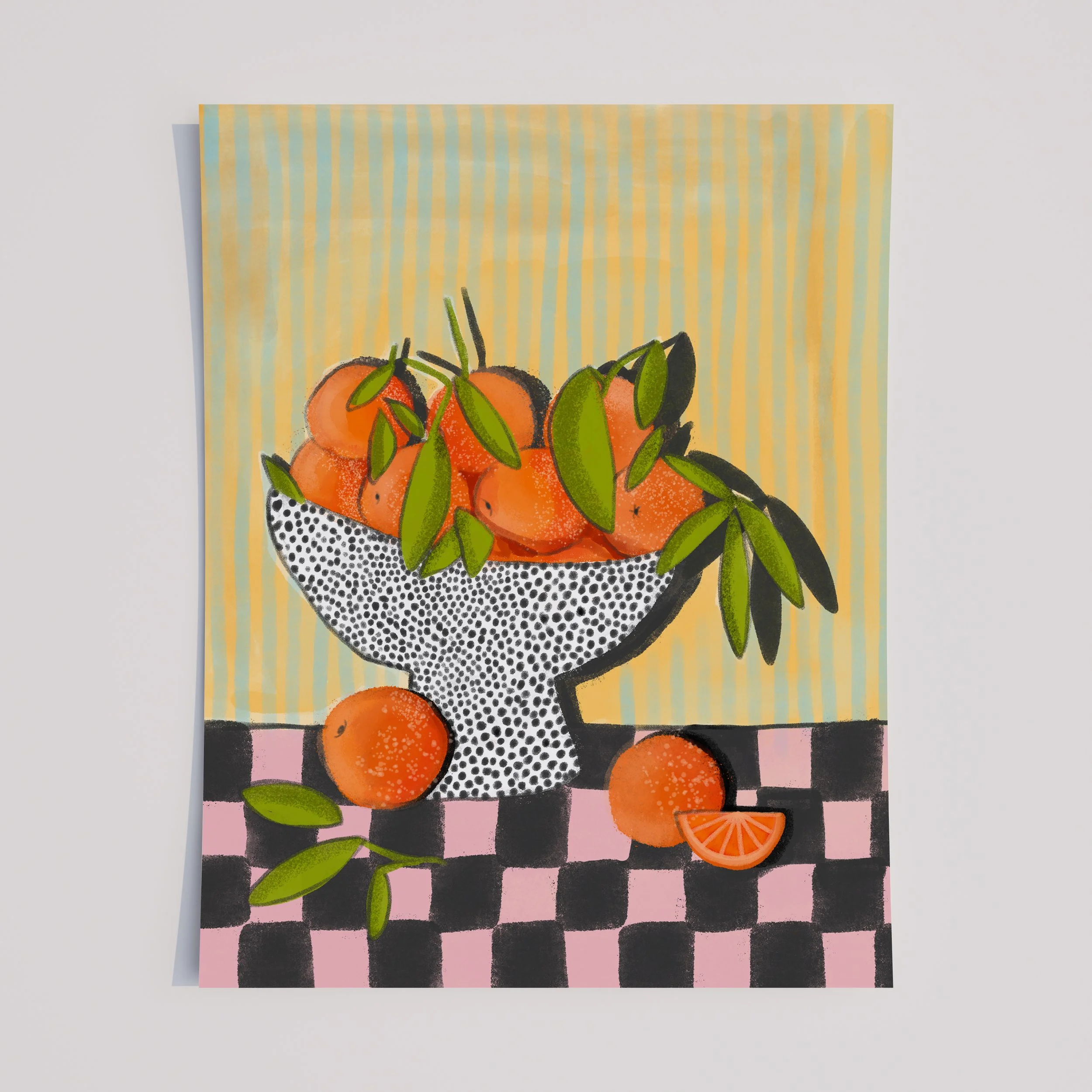 oranges polka dot bowl still life 3.jpg