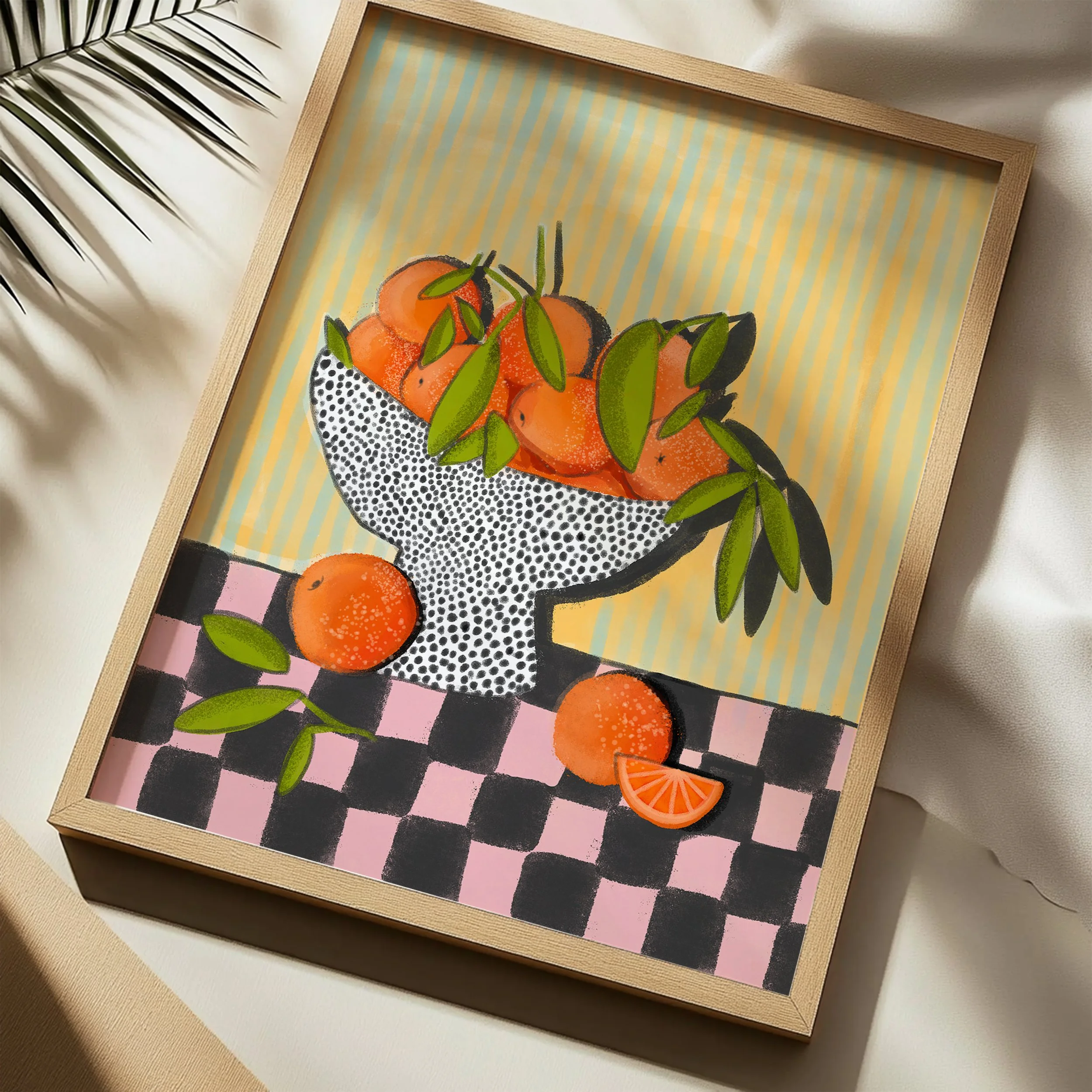 oranges polka dot bowl still life 2.jpg