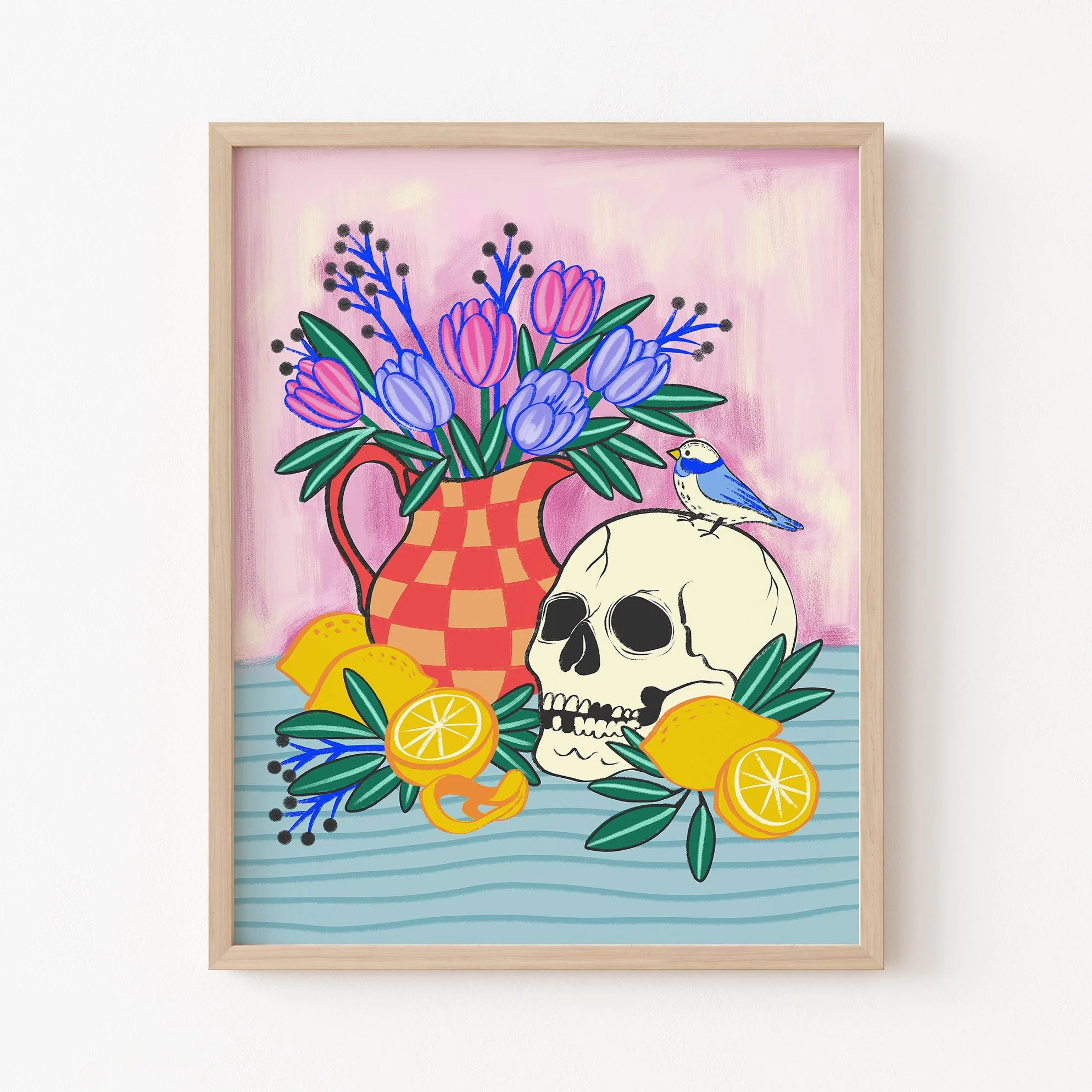 skull lemon bird floral still life.jpg