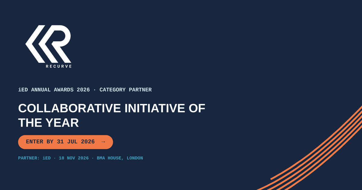 Recurve returns as Category Partner for Collaborative Initiative of the Year at the iED Annual Awards 2026
