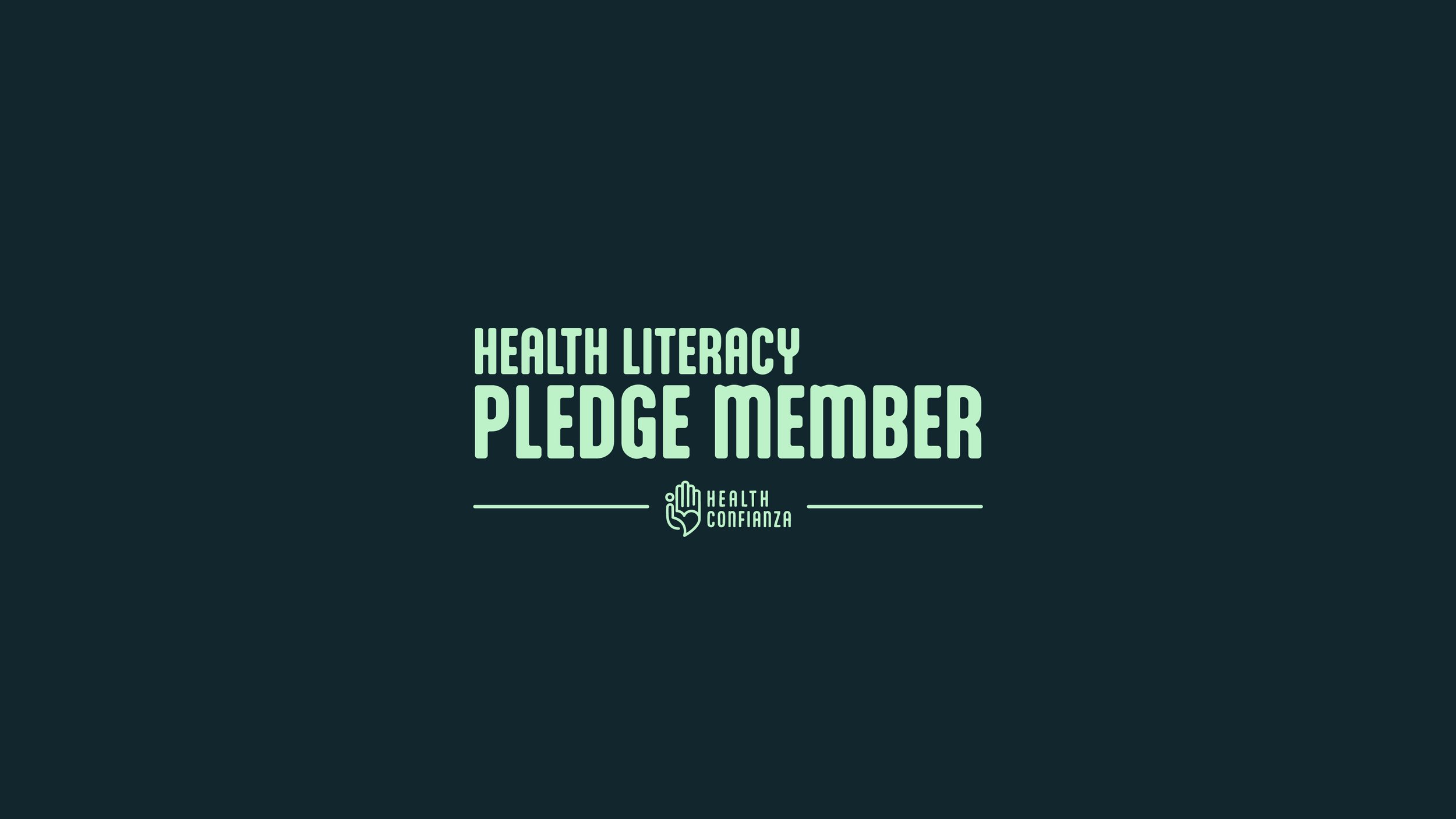 Health Confianza Pledge Program Branding