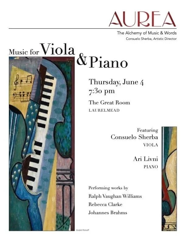 Viola and Piano Recital — Providence, RI, Laurelmead Great Room