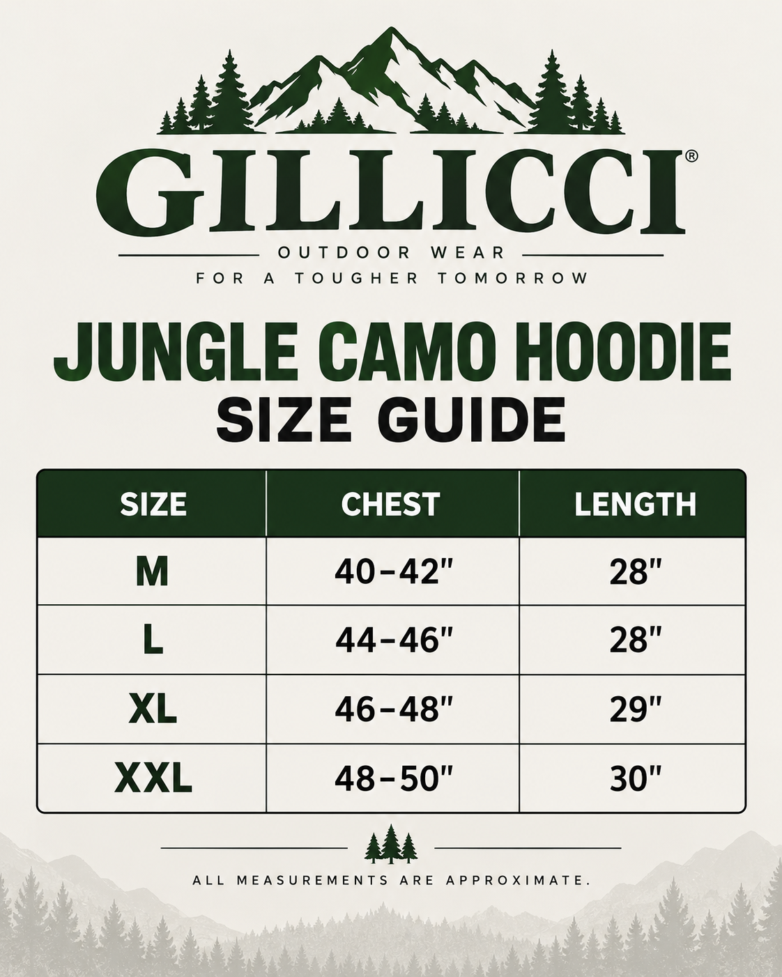 GILLICCI Jungle Camo Hoodie Size Guide.png