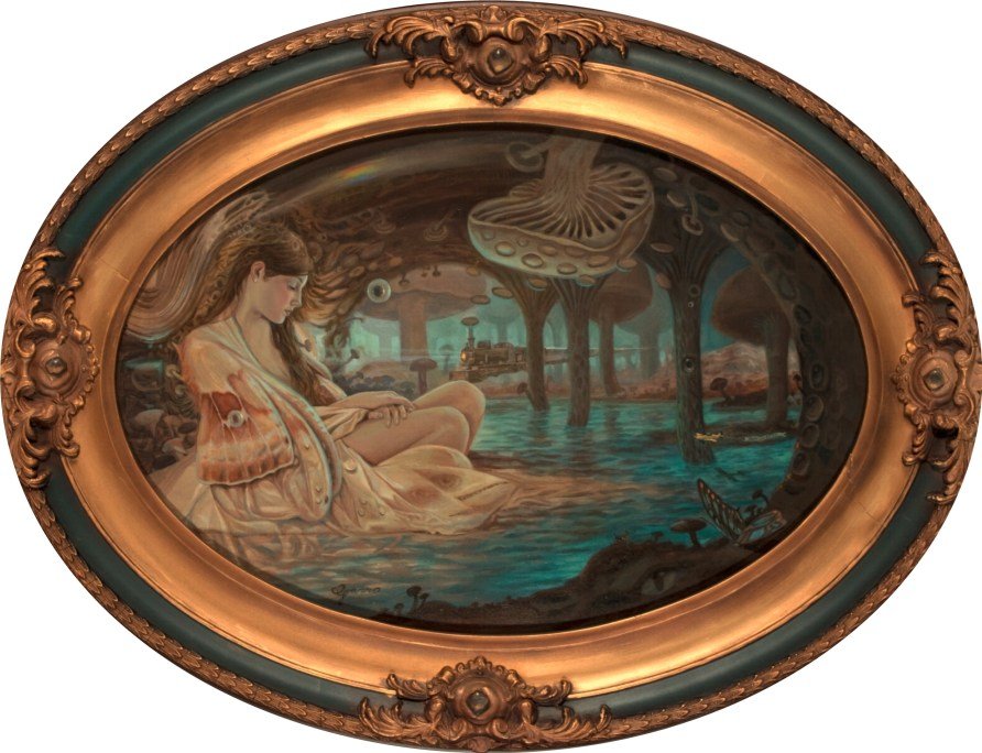 Peace
12"x19", Acrylic & Oil on Panel

Close your eyes, open your mind and always let the sun come in
Lay your brain on the tracks
Hear the train a comin'
Stay calm, breathe deep, be water my friend and always let the sun in