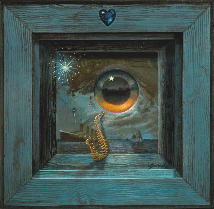 White Starry Night
10x10 inches
Acrylic and oil on panel in handmade frame