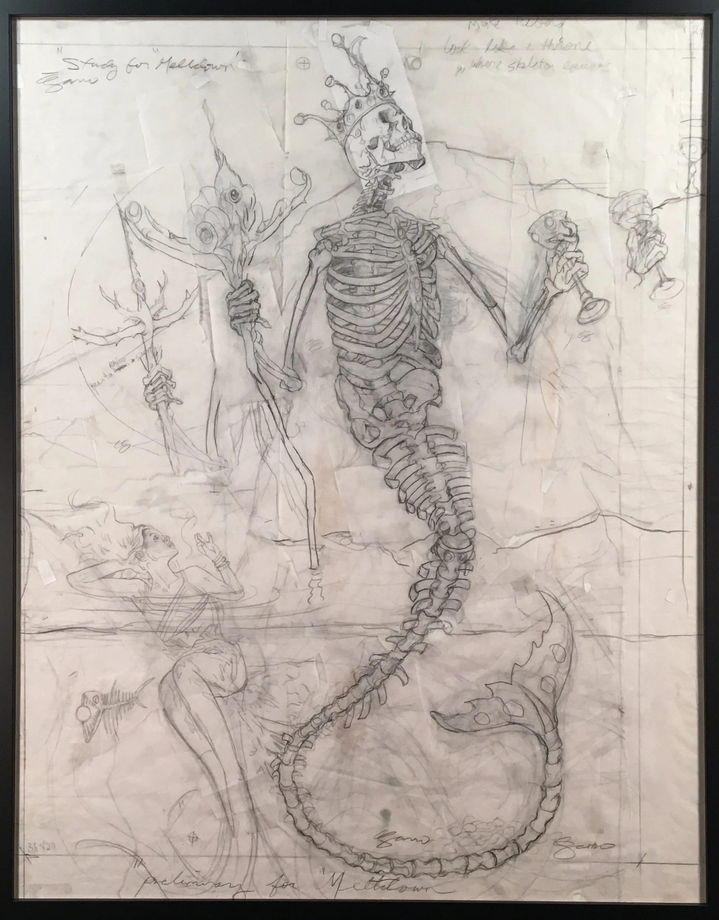Meltdown in Sea Major - Sketch
39 x 26 graphite on vellum
