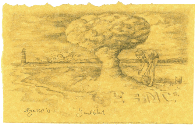 Sandblast - Study
5.5" X 8.5" / 13.5" x 16.5" framed, pencil on paper