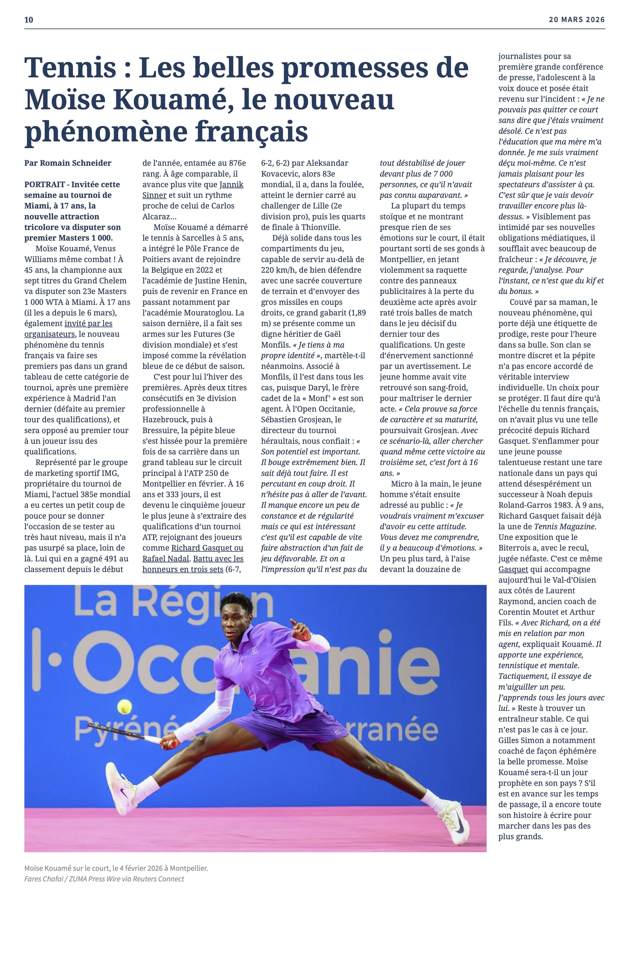 Le Figaro Sport du Vendredi 20 mars 2026