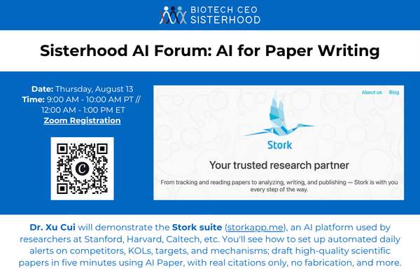 Sisterhood AI Forum: Stork AI Demo for Paper Writing