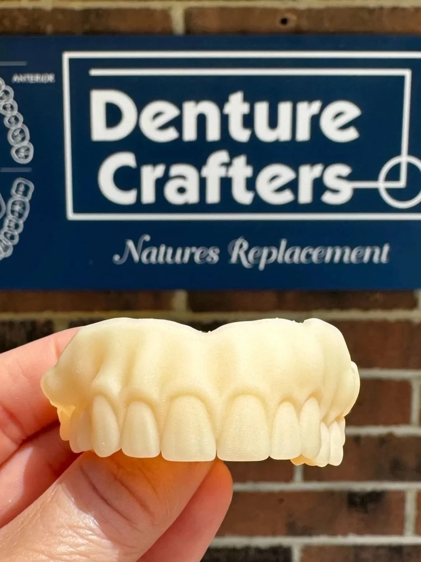 Monolithic 3D printed digital denture try-in created by Denture Crafters dental laboratory