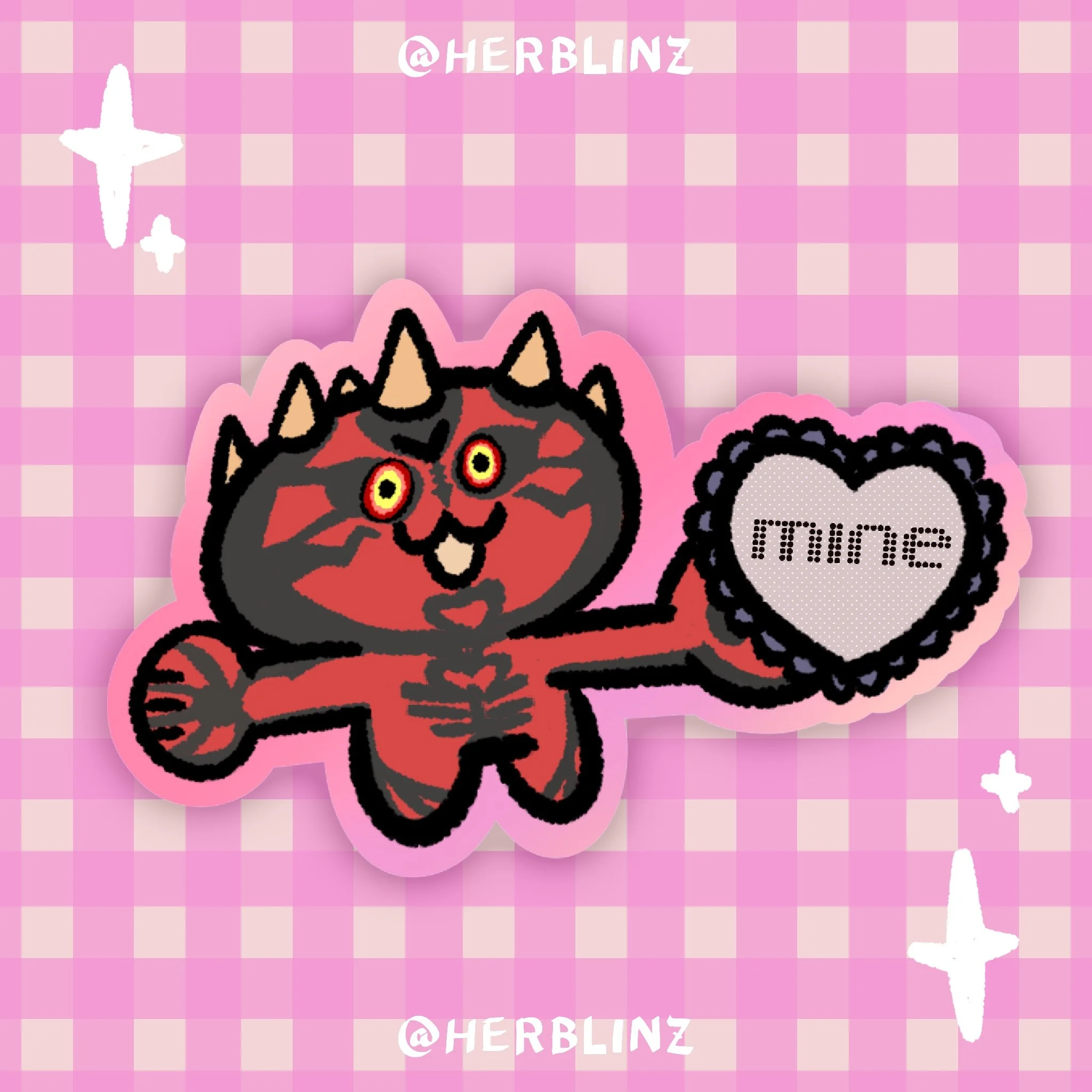 Sugar Heart Sign Maul Sticker