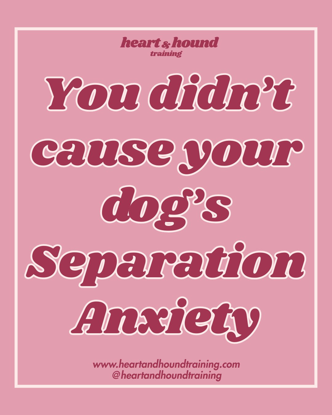 If your dog struggles being alone, you need to hear this! You didn't cause your dog's separation anxiety. Separation Anxiety has many factors and most are not in your control. So instead of tearing ourselves down thinking we caused it, we can focus o