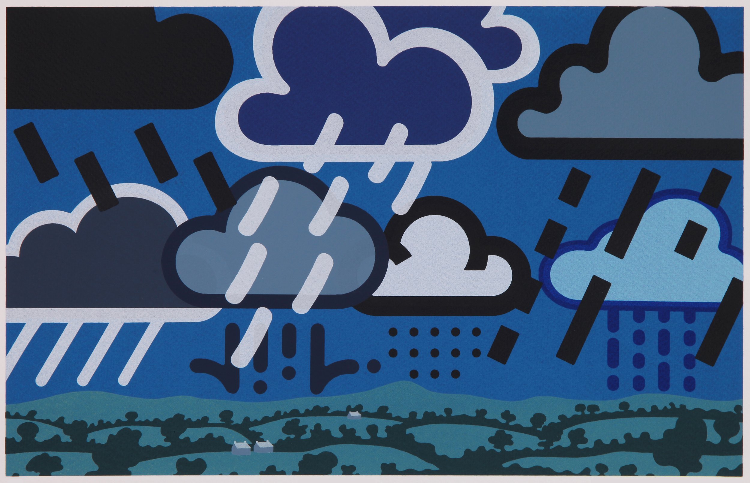 Forecast screen print with 17 printings