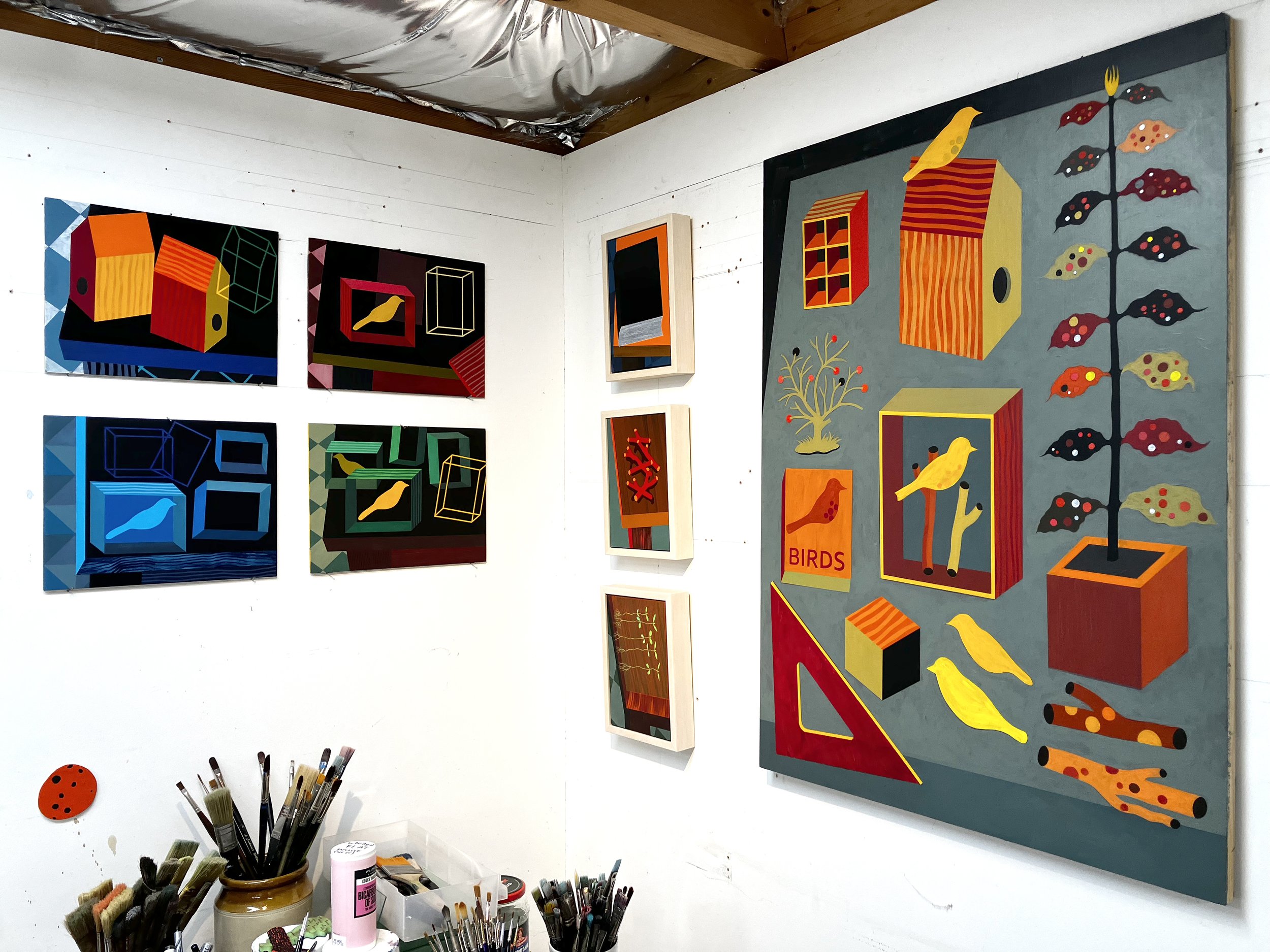 June 2025 -
corner of the studio