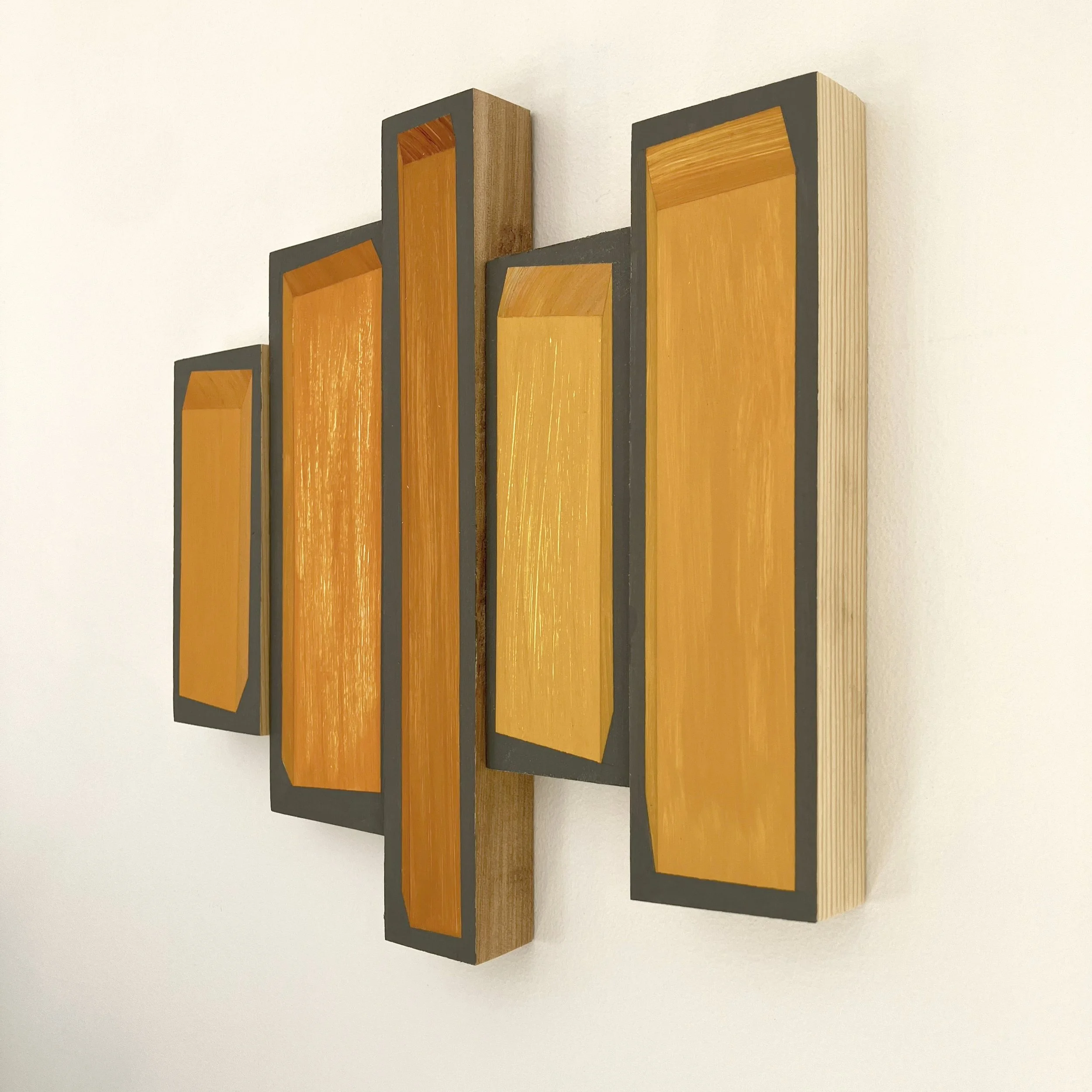 Five Bits of Wood  acrylic on wood
